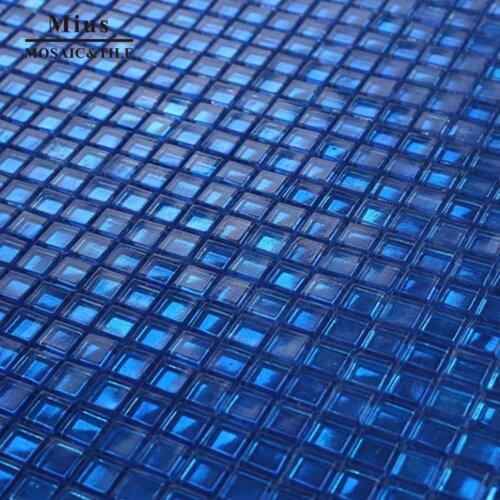 Ocean blue glass mosaic for swimming pool