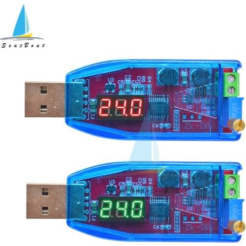 LED DC-DC 5V to DC 1-24V Adjustable Potentiometer USB Step Up/Down Buck Boost Converter Power Supply Voltage Regulator Module