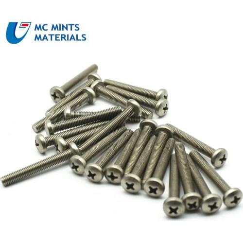 Titanium Bolt M3 x4 5 6 8 10 12 15 20 25 30 35 40 45 50mm Ti Bolt Truss Cross Head Grade 2 Titanium Screw Ti Fastener