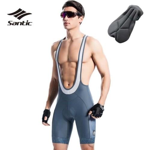Santic Cycling Pro Team Coolmax Padded Shorts Men Racing Road Mountain Bike Shorts Summer Bicycle Shorts Culotte Ciclismo Hombre