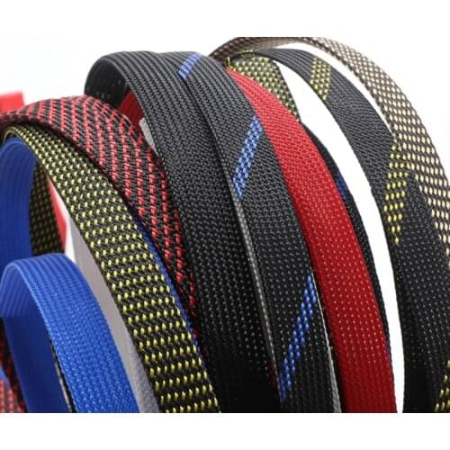 1/3/5M Nylon Cable Sleeve Inner Diameter 25mm 30mm PET Braided Expandable Wire Wrap Insulated Tight Sheath Protector Harness