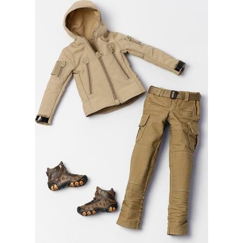 1:6 soldier doll female clothes 12 inch modern military hard shell jacket tactical pants outdoor shoe model set