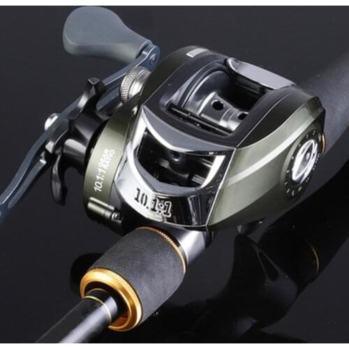 10:1 All Metal Low Profile Baitcasting Fishing Reel Sea Rod Long-Distance Casting Fishing Lure Spinning Wheel Fishing Tackle