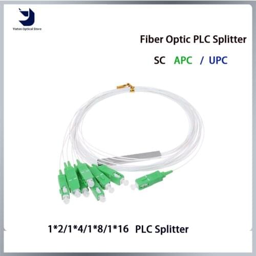 Free shipping 10PCS/Lot 0.9mm Fiber Optic PLC Splitter 1X2 1X4 1X8 1X16 SC APC/UPC FTTH Single Mode