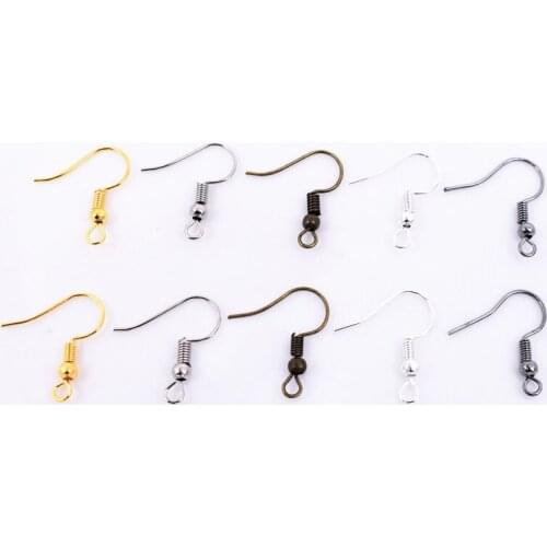 200pcs/lot 20x17mm 5 Colors Plated Earrings Clasps Hooks Fittings DIY Jewelry Making Accessories Iron Hook Earwire Jewelry