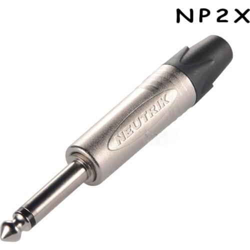 4Pcs NP2/3 6.35mm 1/4" Inch Jack Plug Solder Male Mono Socket Metal Audio Converter Connector Adapter TRS