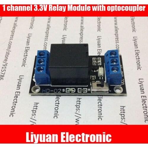 5pcs 1 channel 3.3V Relay Module with optocoupler / high / low level triggered 3V relay board / Electronic Component
