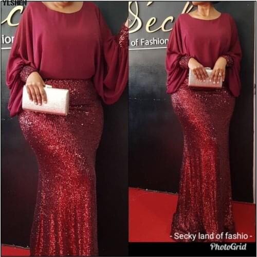 African Dresses For Women Dashiki Sequins African Dress Sexy Robe africain Femme 2021 Long Party Evening Dress Africa Clothing