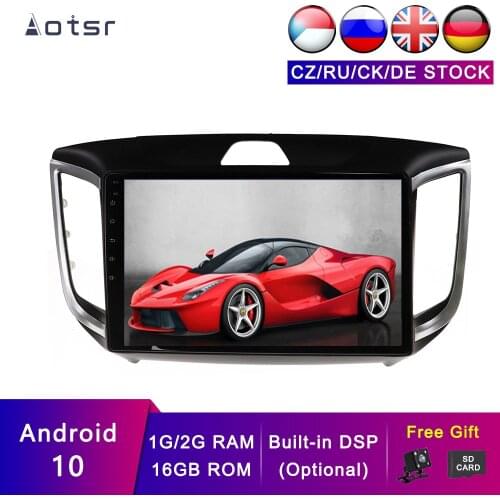 AOTSR Android 10 2+16G Stereo Car GPS For Hyundai IX25 Creta 2014-2018 Navigation Multimedia Player Tape Recorder DSP Radio