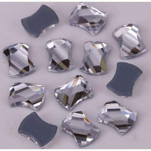 Free Shipping! High Quality 5x7mm Crystal Clear Curvy Hotfix Rhinestones / Iron On Flat Back Crystal Stones