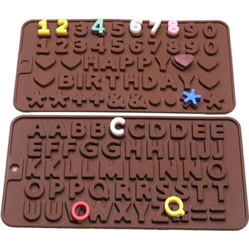 Numbers Letters Silicone Mold 3D Candle Cake Decorating Tools DIY Bakeware Party Kitchen Tools Chocolate Molds