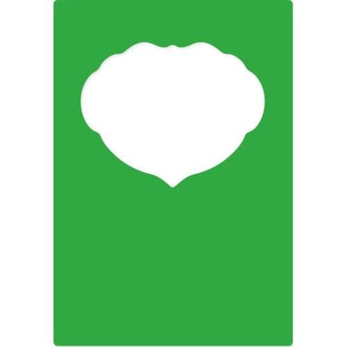 Hemere Rectangular Printed Heart Metal Cutting Dies Stencil For Creative Scrapbook Decor Photo Album Embossing Paper Cards Craft