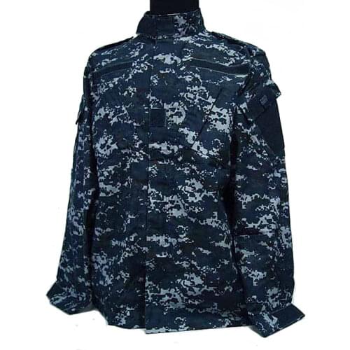 US Camouflage Uniform navy military uniform Navy Digital Blue ACU Style Uniform Set Digital Navy Blue Camo