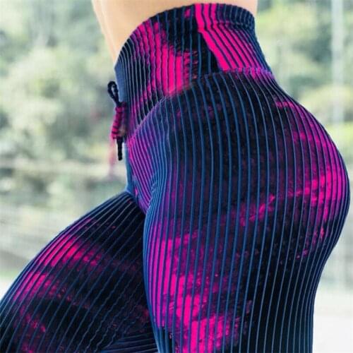 Breathable Leggings print sports hips slim pants women with color grid prints2020 Hot explosions fashion Fitness pant