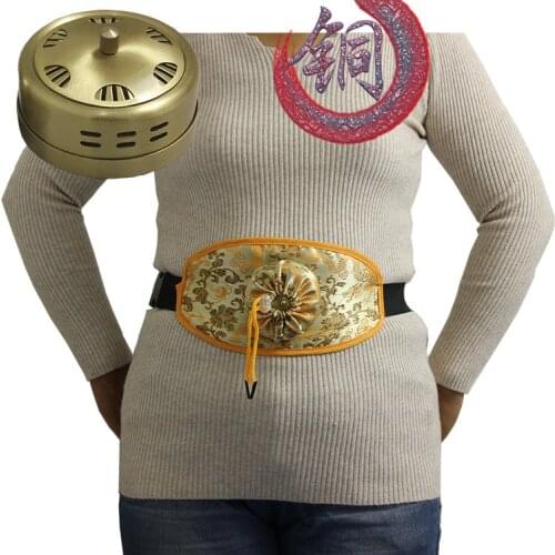 Neck Moxibustion Massage Moxa Massager Tool Health Body Moxibust Bag Copper Box Warming Therapy Treatment For Leg Arm Abdomen