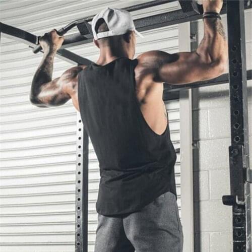 Tank Tops Men Clothing Bodybuilding Gyms Shirt Fitness Clothing Vest Singlet Sleeveless Shirt Solid Cotton Muscle Undershirt