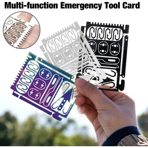 Multifunctional Tool Card Sized Emergency Tool for Survival Camping Wilderness Survival Preppers Gear Fishing Hiking Hunting