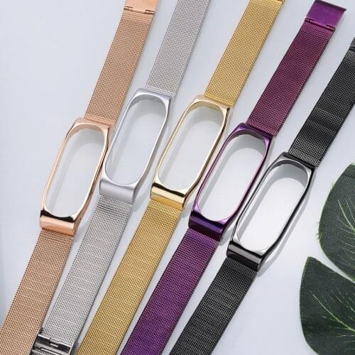 Fashion Stainless Steel Wristband For Xiaomi 3 xiaomi 4 Adjustable Classic Alloy Case Frame Smart Watch Replacement Strap Band