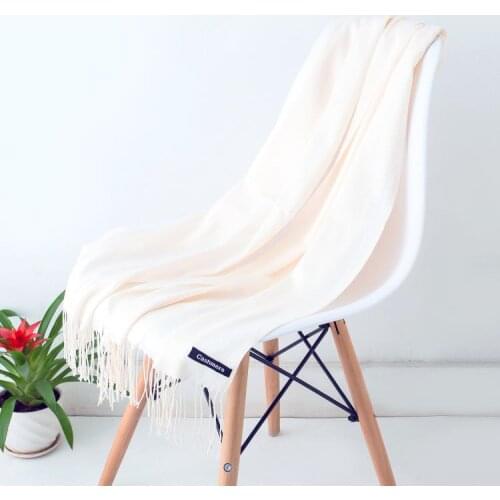 Fashion Solid Color 2020 Women Scarf Winter Hijabs Tessale Tassels Long Lady Shawls Cashmere Like Pashmina Hijabs Scarves Wraps