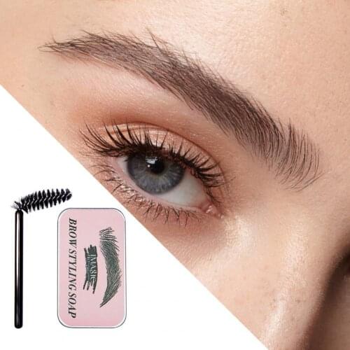10g Long Lasting Eyebrow Soap Waterproof Eyes Styling Transparent Sweatproof Brow Styling Soap Brushes Cosmetics Tool for Beauty