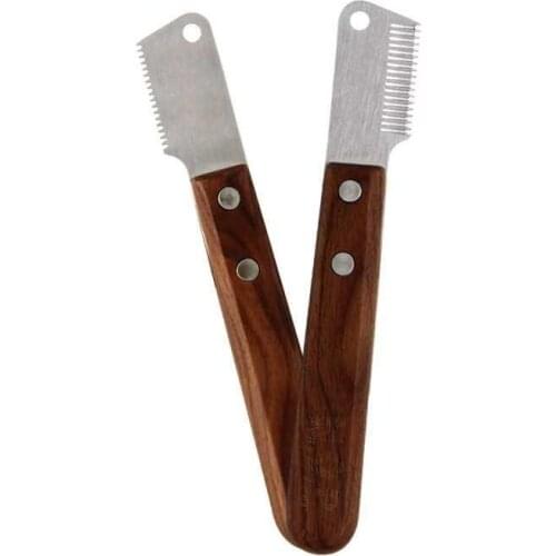 Pet Hair Removal Knife Walnut Material Dog-specific Grooming Tools Pets Supplies Shaving Comb Dog Accessories
