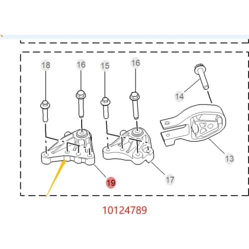 Original brand new engine bracket engine foot engine connection bracket 10124789 for SAIC MG 6 1.5T