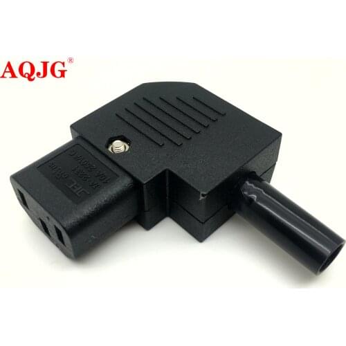 IEC C13 Right Angle Rewirable Horizontal Connector 125V-250V C13 90 Degree Plug
