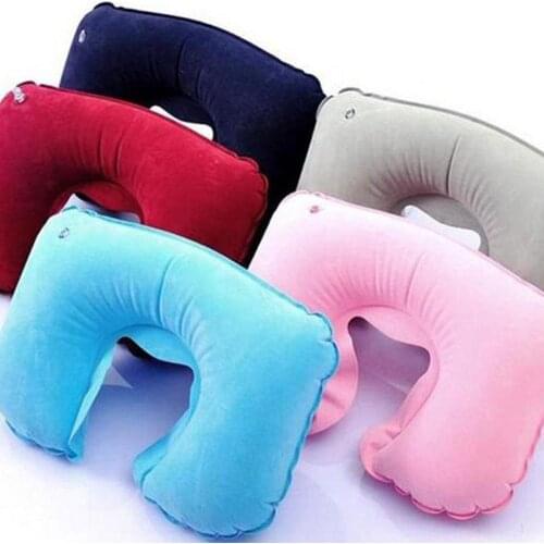 Portable Ultralight Inflatable PVC Nylon Air Pillow Sleep Cushion Travel Tour Bedroom Hiking Beach Car Plane Head Rest Portable