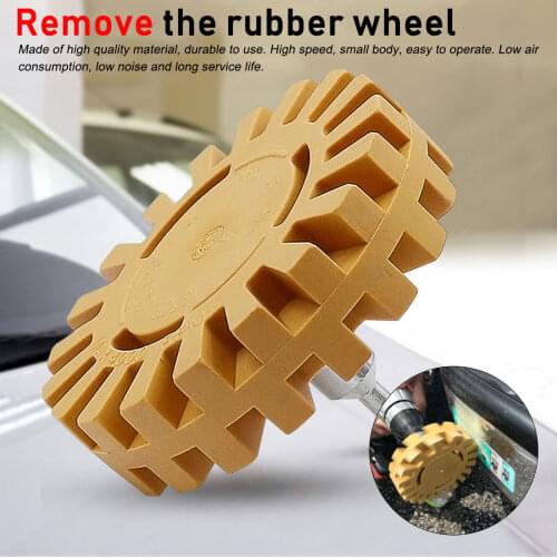 Polishing Wheel Decal Remover 1/4" Shank Rubber Eraser Wheel Quick Polishing Removal Tool For Car Stickers And Decals