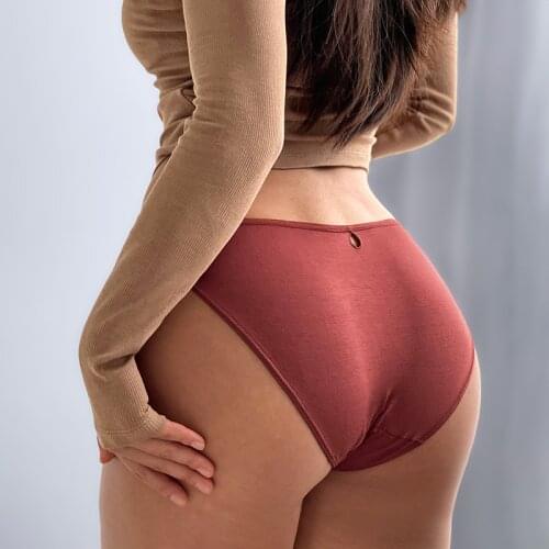 Sexy Solid Color Women Briefs Cotton Breathable Panties Lingerie Sports Shorts Female Fashion Low-Rise Girls Underwear Underpant