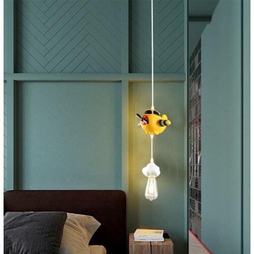 Light plane resin droplight boy bedroom of children room dining-room cartoon clouds disc bedside lamps and lanterns