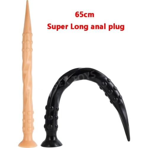 65cm Super Long Anal Plug Soft In-deepth G Spot Stimulation Dildo For Men Vaginal Stimulator Prostate Massager Erotic Sex Toys