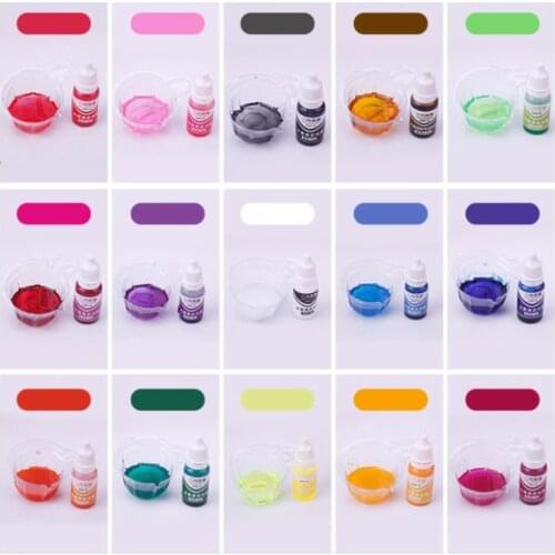 10ml 15 Color Epoxy UV Resin Colorant Jewelry Liquid Pigment Bath Bomb Soap Dye