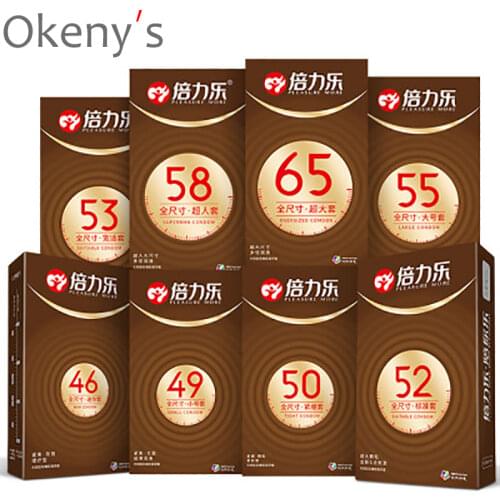 10PCS BeiLiLe All Size 46mm 49mm 50mm 52mm 53mm 55mm 58mm Utra Thin Large Size Big Condoms for Big Cock Horny Men Women