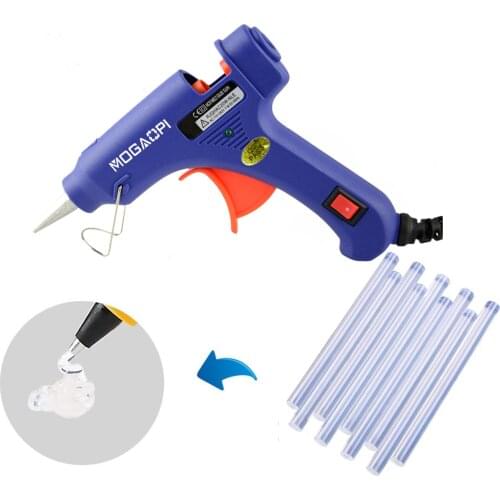 20W Hot Melt Glue Gun With 7*200mm Glue Sticks Industrial Mini Guns Thermo Electric Heat Temperature Repair Tools DIY 100V-220V