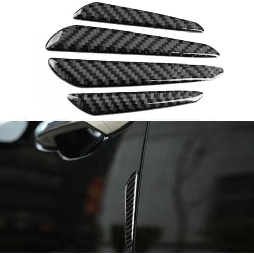 4Pcs Carbon Fiber Door Edge Guard Bumper Protector Strips Trim Cover Car Universal Car-styling accessories