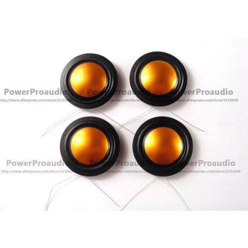 4pcs /lot 25.4mm 25.5mm Golden color Titanium Replacement Diaphragm Horn Tweeter 8 Ohm