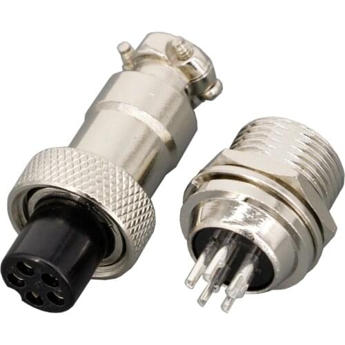 5 sets aviation plug socket GX12 through the wall type GX12-2~7P board before installation connector hanging plating