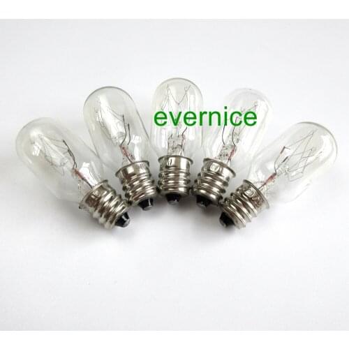 5 Pcs Screw In Clear Light Bulbs 220V 15W For Juki Necchi Riccar Elna Brother Sewing Machine