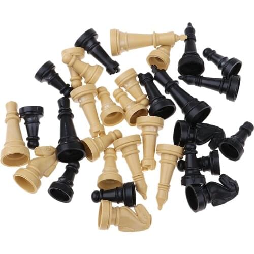 64pcs/lot Plastic Chess Pieces Only Board Game Checker Pawns Accessories - Height: 4.8cm