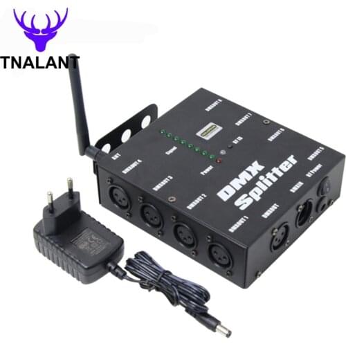 Wireless 8 Way DMX512 Splitter Isolated 3Pin DMX 512 Optical Splitter Istribution Amplifier For DJ Disco Wedding DMX Stage Ligh