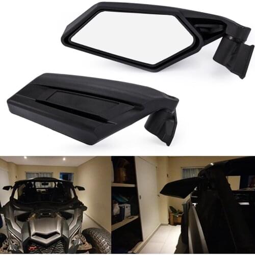 UTV Side View Mirrors Rearview Mirror Adjustable for Can Am Maverick X3 Max R X3 R For Suzuki King Quad 450 Quadracer