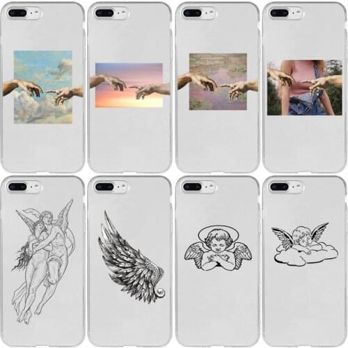 Spoof Art Creation of Adam Angel Cover Case for Xiaomi Note 10 9 8 SE 9T Pro Lite Explorer