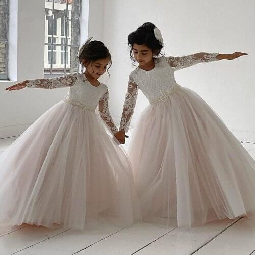Elegant Ball Gown Fower Girl Dresses A-Line Princess Dress Weddings First Communion Dress Pageant Gowns