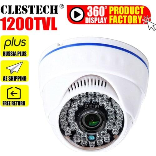 All Full Real 1200tvl Cmos HD CCTV Camera indoor infrared Night Vision Wide Angle indoor Home Dome security Surveillance vidicon