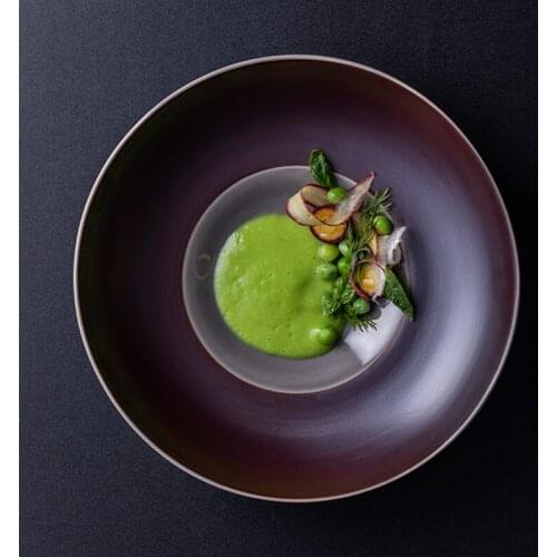 Creative Plate Nordic Deep Plate Household Straw Hat Plate Pasta Plate Ceramic Western Food Soup Plate Ceramic Tableware