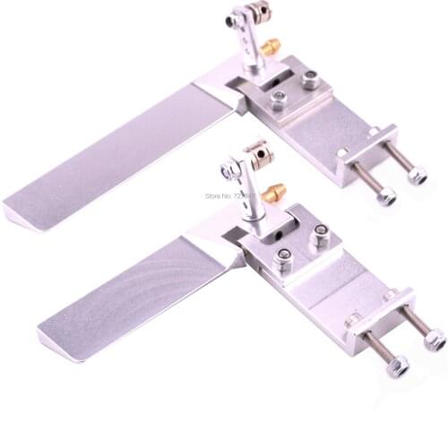New Hot Sale Aluminium Alloy RC Boat Brand 75mm 95mm Metal Suction Water Rudder For Remote Control RC Boats CNC Parts