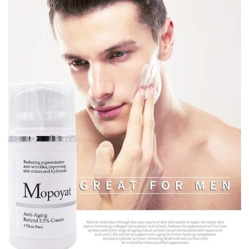 MOPOYAT Retinol 2.5%Moisturizer Face Cream Hyaluronic Acid AntiAging Remove Wrinkle Collagen Smooth Whitening Cream 50ml