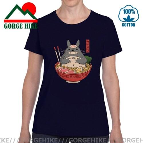 NEIGHBORS RAMEN Totoro Kawaii Japanese Anime Shirt woman Anime Spirit Away T Shirt Women Cartoon Summer T-Shirt Drop shipping