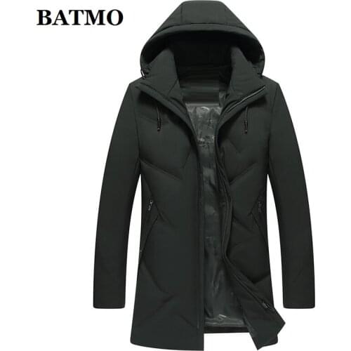 BATMO 2019 new arrival winter high quality 90% white duck down hooded jackets men,mens winter warm coat,plus-size L-7XL 9815